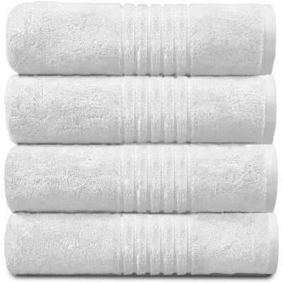 GAVENO CAVAILIA 4 Pack Hampton Towel in White White GAVENO CAVAILIA 4 Pack Hampton Towel in White White