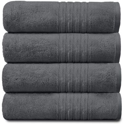 GAVENO CAVAILIA 4 Pack Hampton Towel in Charcoal Charcoal GAVENO CAVAILIA 4 Pack Hampton Towel in Charcoal Charcoal