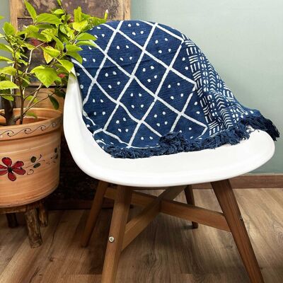 Four Candle Indigo Handmade Throw - Throw Four Candle Indigo Handmade Throw - Throw
