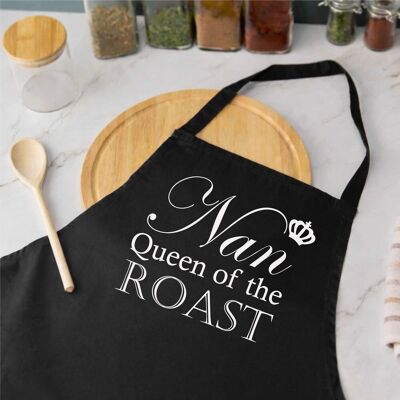 60 SECOND MAKEOVER Women's Nan Queen Of The Roast Black Apron Black 60 SECOND MAKEOVER Women's Nan Queen Of The Roast Black Apron Black