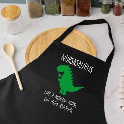 60 SECOND MAKEOVER Men's Dad Dinosaur Apron in Black Black 60 SECOND MAKEOVER Men's Dad Dinosaur Apron in Black Black