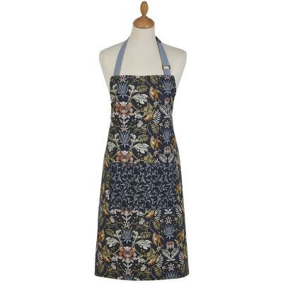 Ulster Weavers 'Finch & Flower' Animal Print 100% Cotton Apron in Navy Navy Ulster Weavers 'Finch & Flower' Animal Print 100% Cotton Apron in Navy Navy