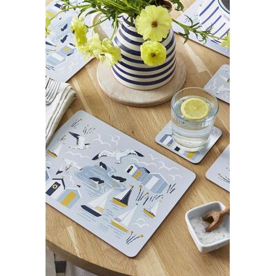 Ulster Weavers 'Seashore' Animal Print Printed MDF Placemat (4 Pack) in Blue Blue Ulster Weavers 'Seashore' Animal Print Printed MDF Placemat (4 Pack) in Blue Blue