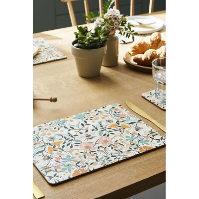 Ulster Weavers 'Bee Bloom' Animal Print Printed MDF Placemat (4 Pack) in Yellow Yellow Ulster Weavers 'Bee Bloom' Animal Print Printed MDF Placemat (4 Pack) in Yellow Yellow