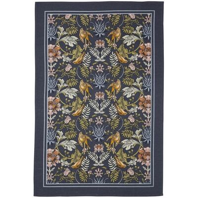 Ulster Weavers 'Finch & Flower' Animal Print 100% Cotton Tea Towel in Navy Navy Ulster Weavers 'Finch & Flower' Animal Print 100% Cotton Tea Towel in Navy Navy