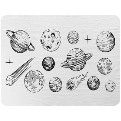 Benjamin Tate Design Set of space objects planets, stars Designer Blanket in Natural Size: 120 cm x 150 cm Natural 120 cm x 150 cm Benjamin Tate Design Set of space objects planets, stars Designer Blanket in Natural Size: 120 cm x 150 cm Natural 120 cm x 150 cm