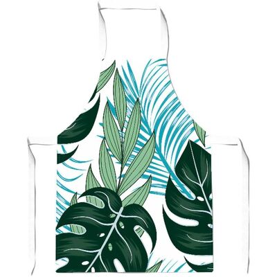 Warren Reed - Designer Tropical Pattern With Bright Plants & Flowers Junior Apron in Green Green Warren Reed - Designer Tropical Pattern With Bright Plants & Flowers Junior Apron in Green Green