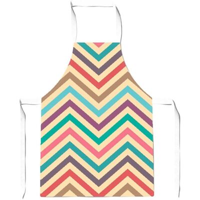 Warren Reed - Designer Geometric Vintage Colored Chevron Pattern Junior Apron in Green Green Warren Reed - Designer Geometric Vintage Colored Chevron Pattern Junior Apron in Green Green
