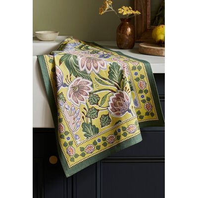 Ulster Weavers 'Emmeline' Floral Print 100% Cotton Tea Towel in Green Green Ulster Weavers 'Emmeline' Floral Print 100% Cotton Tea Towel in Green Green