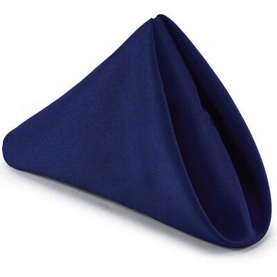Neel Blue 20 Inch Polyester Table Napkins, Reusable, Wrinkle-Resistant - 50x50cm in Navy Size: 50x50 cm Navy 50x50 cm Neel Blue 20 Inch Polyester Table Napkins, Reusable, Wrinkle-Resistant - 50x50cm in Navy Size: 50x50 cm Navy 50x50 cm