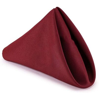 Neel Blue 20 Inch Polyester Table Napkins, Reusable, Wrinkle-Resistant - 50x50cm in Burgundy Size: 50x50 cm Burgundy 50x50 cm Neel Blue 20 Inch Polyester Table Napkins, Reusable, Wrinkle-Resistant - 50x50cm in Burgundy Size: 50x50 cm Burgundy 50x50 cm