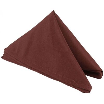 Neel Blue 20 Inch Polyester Table Napkins, Reusable, Wrinkle-Resistant - 50x50cm in Chocolate Size: 50x50 cm Chocolate 50x50 cm Neel Blue 20 Inch Polyester Table Napkins, Reusable, Wrinkle-Resistant - 50x50cm in Chocolate Size: 50x50 cm Chocolate 50x50 cm