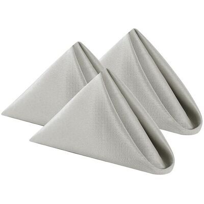 Neel Blue 20 Inch Polyester Table Napkins, Reusable, Wrinkle-Resistant - 50x50cm in Grey Size: 50x50 cm Grey 50x50 cm Neel Blue 20 Inch Polyester Table Napkins, Reusable, Wrinkle-Resistant - 50x50cm in Grey Size: 50x50 cm Grey 50x50 cm