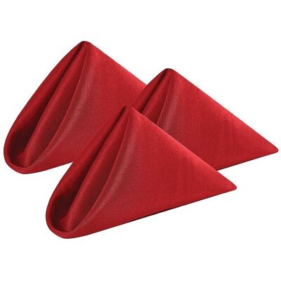 Neel Blue 20 Inch Polyester Table Napkins, Reusable, Wrinkle-Resistant Cloth Napkins, 10pcs in Dark Red Dark Red Neel Blue 20 Inch Polyester Table Napkins, Reusable, Wrinkle-Resistant Cloth Napkins, 10pcs in Dark Red Dark Red