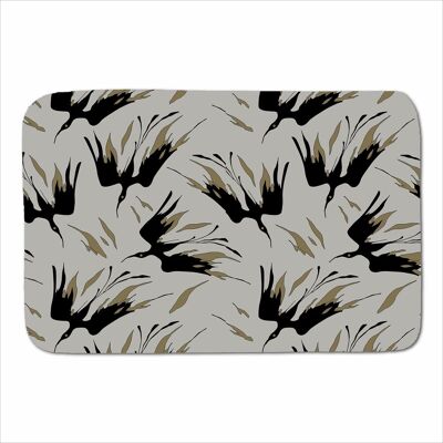Warren Reed - Designer Black & Gold Fire Bird Silhouettes Sherpa Blanket in Grey Size: Large Grey Large Warren Reed - Designer Black & Gold Fire Bird Silhouettes Sherpa Blanket in Grey Size: Large Grey Large