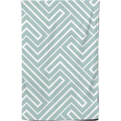 Warren Reed - Designer Geometric Modern Ornment Tea Towel in Green Green Warren Reed - Designer Geometric Modern Ornment Tea Towel in Green Green