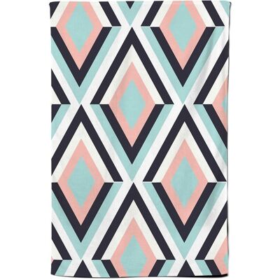 Warren Reed - Designer Zig Zag Abstract Pattern Tea Towel in Blue Blue Warren Reed - Designer Zig Zag Abstract Pattern Tea Towel in Blue Blue