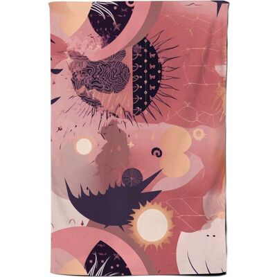 Warren Reed - Designer Abstract Red Pink Pattern Tea Towel Pink Warren Reed - Designer Abstract Red Pink Pattern Tea Towel Pink