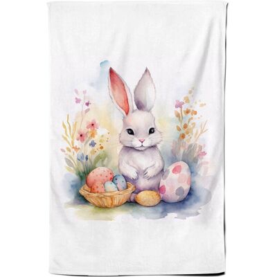 Warren Reed - Designer Waterolour Easter Bunny Tea Towel Multicolor Warren Reed - Designer Waterolour Easter Bunny Tea Towel Multicolor