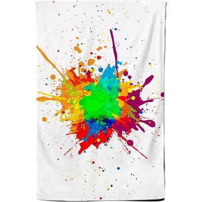 Warren Reed - Designer Paint Splash Tea Towel in Green Green Warren Reed - Designer Paint Splash Tea Towel in Green Green