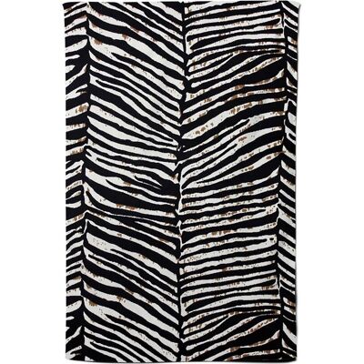 Warren Reed - Designer Zebra Pattern Tea Towel in Black Black Warren Reed - Designer Zebra Pattern Tea Towel in Black Black