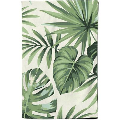 Warren Reed - Designer Exotic Palm Leaves Tea Towel in Green Green Warren Reed - Designer Exotic Palm Leaves Tea Towel in Green Green