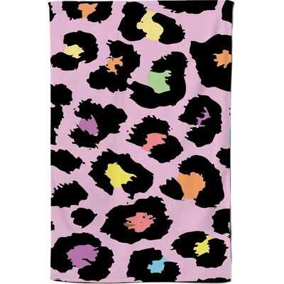 Warren Reed - Designer Pink Leopard Print Tea Towel Pink Warren Reed - Designer Pink Leopard Print Tea Towel Pink