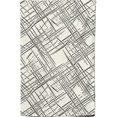 Warren Reed - Designer Monochrome Distressted Pattern Tea Towel in Grey Grey Warren Reed - Designer Monochrome Distressted Pattern Tea Towel in Grey Grey