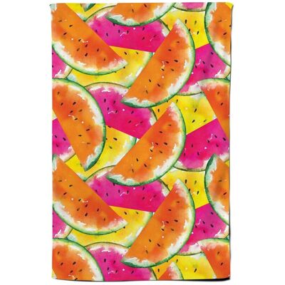 Warren Reed - Designer Watermelon Design Tea Towel in Orange Orange Warren Reed - Designer Watermelon Design Tea Towel in Orange Orange