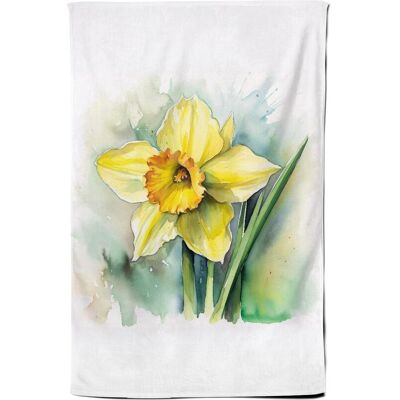 Warren Reed - Designer Watercolour Daffodil Tea Towel Multicolor Warren Reed - Designer Watercolour Daffodil Tea Towel Multicolor