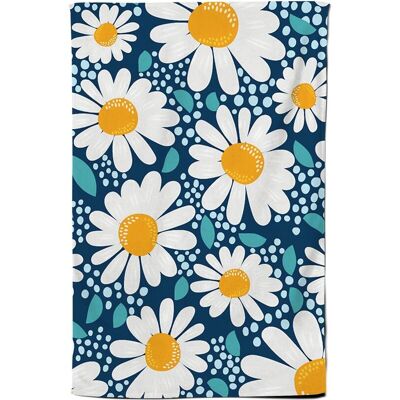 Warren Reed - Designer Camomile Flowers Tea Towel in Blue Blue Warren Reed - Designer Camomile Flowers Tea Towel in Blue Blue