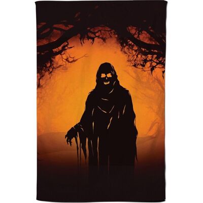 Warren Reed - Designer A Spooky Black & Orange Ghost Tea Towel Orange Warren Reed - Designer A Spooky Black & Orange Ghost Tea Towel Orange