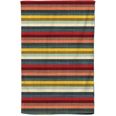 Warren Reed - Designer Multicolour Striped Brish Pattern Tea Towel in Green Green Warren Reed - Designer Multicolour Striped Brish Pattern Tea Towel in Green Green