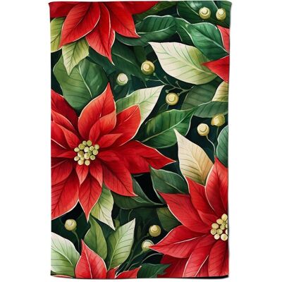 Warren Reed - Designer Poinsetta Watercolour Tea Towel in Red Red Warren Reed - Designer Poinsetta Watercolour Tea Towel in Red Red