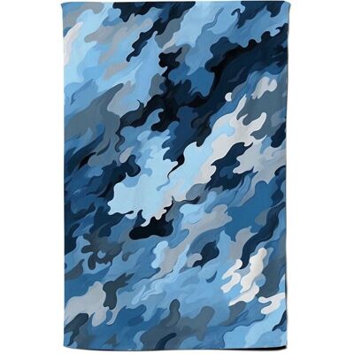 Warren Reed - Designer Blue & Grey Canvas Brushstrokes Tea Towel Blue Warren Reed - Designer Blue & Grey Canvas Brushstrokes Tea Towel Blue
