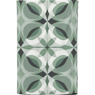 Warren Reed - Designer Geometric Green Grey Tea Towel Green Warren Reed - Designer Geometric Green Grey Tea Towel Green