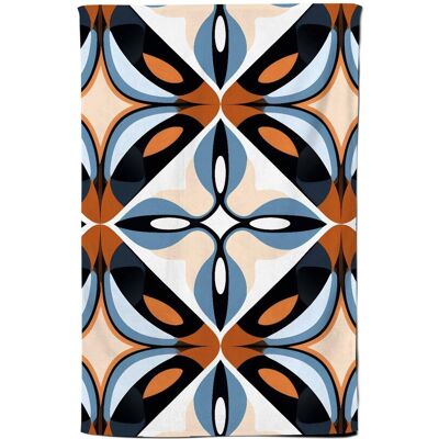 Warren Reed - Designer Brown & Blue Geometric Pattern Tea Towel Blue Warren Reed - Designer Brown & Blue Geometric Pattern Tea Towel Blue