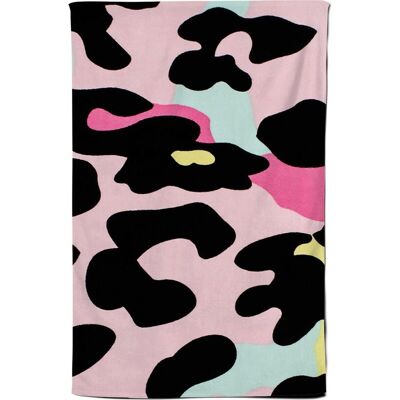 Warren Reed - Designer Colourful Leopard Print Tea Towel in Pink Pink Warren Reed - Designer Colourful Leopard Print Tea Towel in Pink Pink