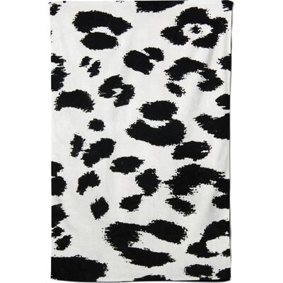 Warren Reed - Designer Black Leopard Print Tea Towel Black Warren Reed - Designer Black Leopard Print Tea Towel Black