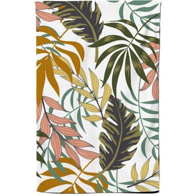 Warren Reed - Designer Tropical Leaves Tea Towel in Green Green Warren Reed - Designer Tropical Leaves Tea Towel in Green Green