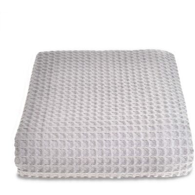 Allure Bath Fashions Luxury Hotel Waffle Throw Blanket Bedspread - 100% Cotton in Light Grey Size: Extra Large Light Grey Extra Large Allure Bath Fashions Luxury Hotel Waffle Throw Blanket Bedspread - 100% Cotton in Light Grey Size: Extra Large Light Grey Extra Large