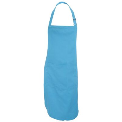 Dennys Catering Bib Apron With Pocket One Size in Mid Blue Mid Blue Dennys Catering Bib Apron With Pocket One Size in Mid Blue Mid Blue