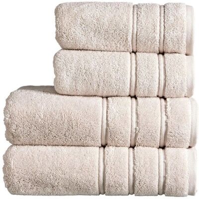 CHRISTY 'Antalya' 100% Turkish Cotton 4 Piece Luxury Bath Towel Set in Beige Beige CHRISTY 'Antalya' 100% Turkish Cotton 4 Piece Luxury Bath Towel Set in Beige Beige