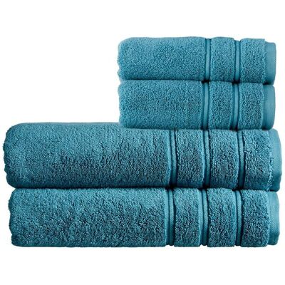 CHRISTY 'Antalya' 100% Turkish Cotton 4 Piece Luxury Bath Sheet Set in Blue Blue CHRISTY 'Antalya' 100% Turkish Cotton 4 Piece Luxury Bath Sheet Set in Blue Blue