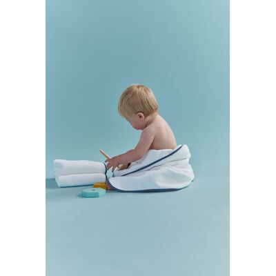 Christy - Baby & Kids Walkfrottier - White-Blue - Towel Set Christy - Baby & Kids Walkfrottier - White-Blue - Towel Set