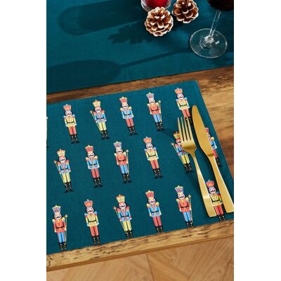 Catherine Lansfield 'Christmas Nutcracker' Cotton Dining Placemat 4 Pack in Green Green Catherine Lansfield 'Christmas Nutcracker' Cotton Dining Placemat 4 Pack in Green Green