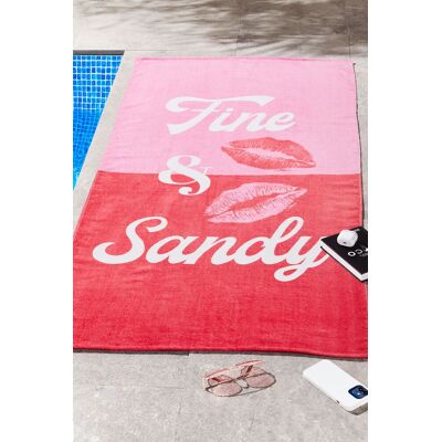 Sassy B 'Fine & Sandy' Cotton Beach Towel in Pink Pink Sassy B 'Fine & Sandy' Cotton Beach Towel in Pink Pink