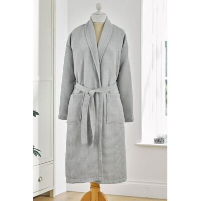 Allure Bath Fashions - Waffle Kimono - Grey - Bathrobe Allure Bath Fashions - Waffle Kimono - Grey - Bathrobe