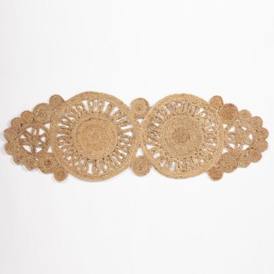 Esselle Trent Jute Crochet Table Runner in Natural Natural Esselle Trent Jute Crochet Table Runner in Natural Natural