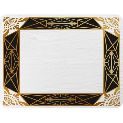Benjamin Tate Design Art Deco Border Blanket in Natural Size: 120 cm x 150 cm Natural 120 cm x 150 cm Benjamin Tate Design Art Deco Border Blanket in Natural Size: 120 cm x 150 cm Natural 120 cm x 150 cm